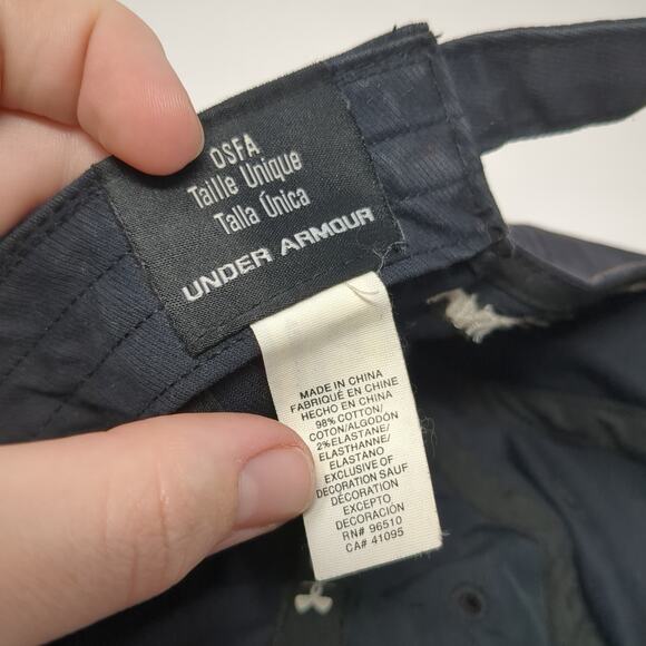 Under Armour Golf Slideback Baseball Cap Blue One Size Adjustable Embroidered - Picture 9 of 9